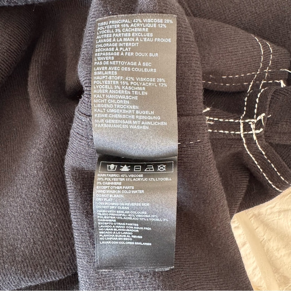 Ba&sh Black Hoodie with White Stitching Jane pullover - Picture 5 of 6